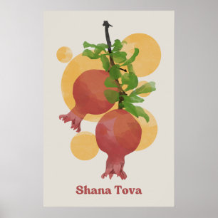 Affiche Rosh Hashana Shana Tova Nouvel An juif