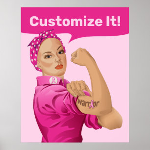 Affiche Rosie la riveuse Sensibilisation au cancer du sein