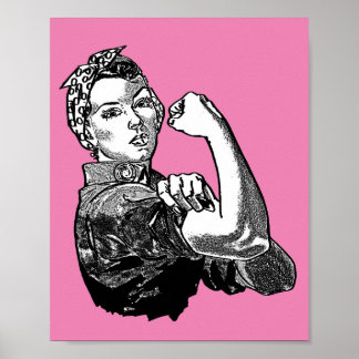 Affiche Rosie Le Féministe Riveter (Rose)