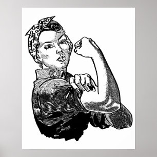 Affiche Rosie Le Féministe Riveter (Transparent-No-Fill)