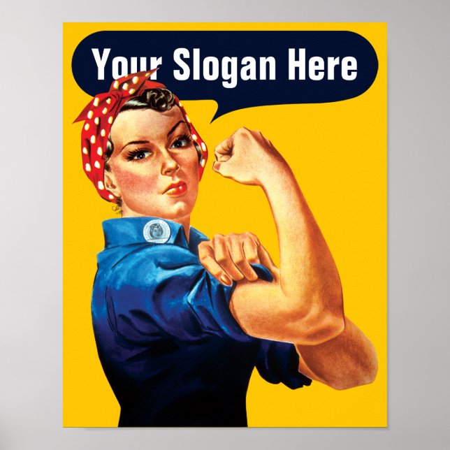 Affiche Rosie Le Riveter - Ajoutez Votre Propre Slogan Per (Devant)