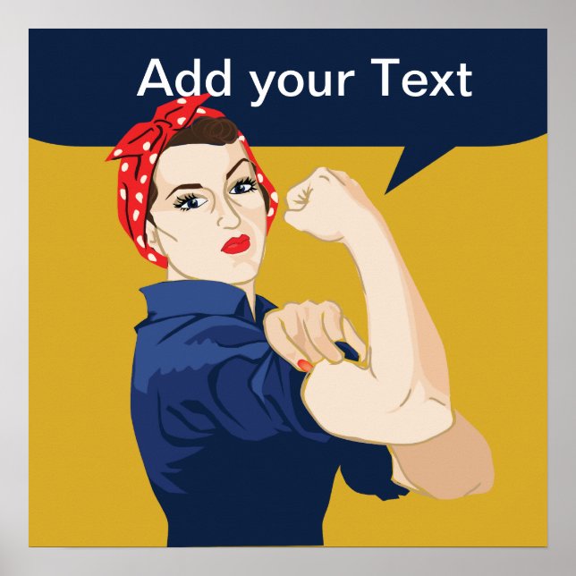 Affiche Rosie Riveter Femme forte (Devant)
