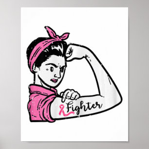 Affiche Rosie Riveter Lutte contre le cancer du sein Décer