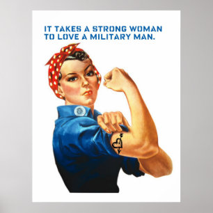 Affiche ROSIE THE RIVETER - "Il faut une femme forte..."