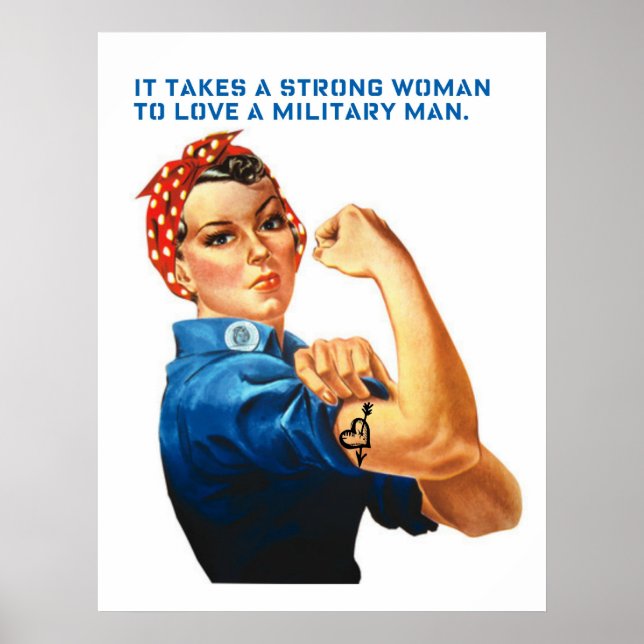 Affiche ROSIE THE RIVETER - "Il faut une femme forte..." (Devant)