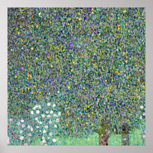 Affiche Rosiers Sous Les Arbres, Gustav Klimt