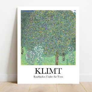 Affiche Rosiers sous les arbres par Gustav Klimt