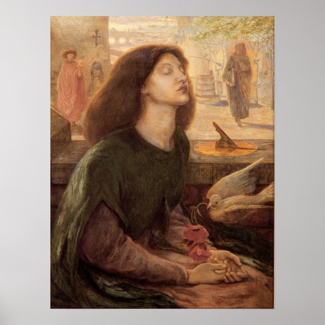 Affiche Rossetti - Beata Beatrix 1882 (Devant)