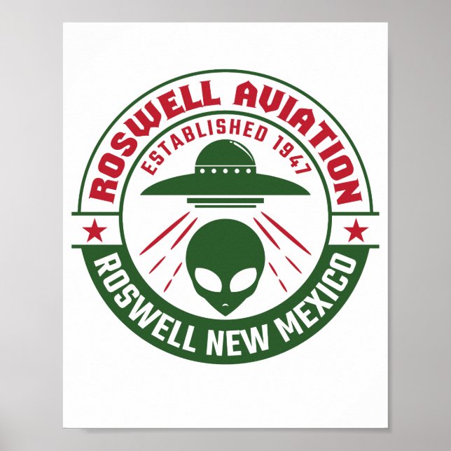 Affiche Roswell Aviation Fondée en 1947 (Devant)