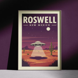 Affiche Roswell Nouveau-Mexique vintage