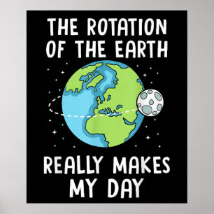 Affiche Rotation de la Terre fait ma journée Science Jour 