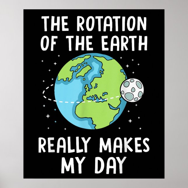 Affiche Rotation de la Terre fait ma journée Science Jour  (Devant)