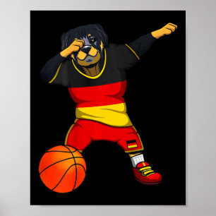 Affiche Rottweiler Dabbing Allemagne Maillot Allemand Sket