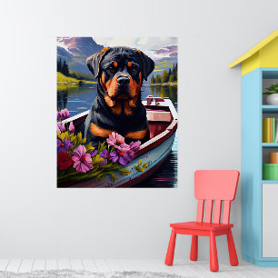 Affiche Rottweiler sur une pédale : une aventure Pittoresq