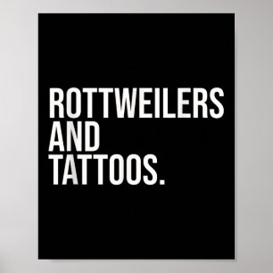 Affiche Rottweilers Et Tatouages Propriétaire De Rottweile