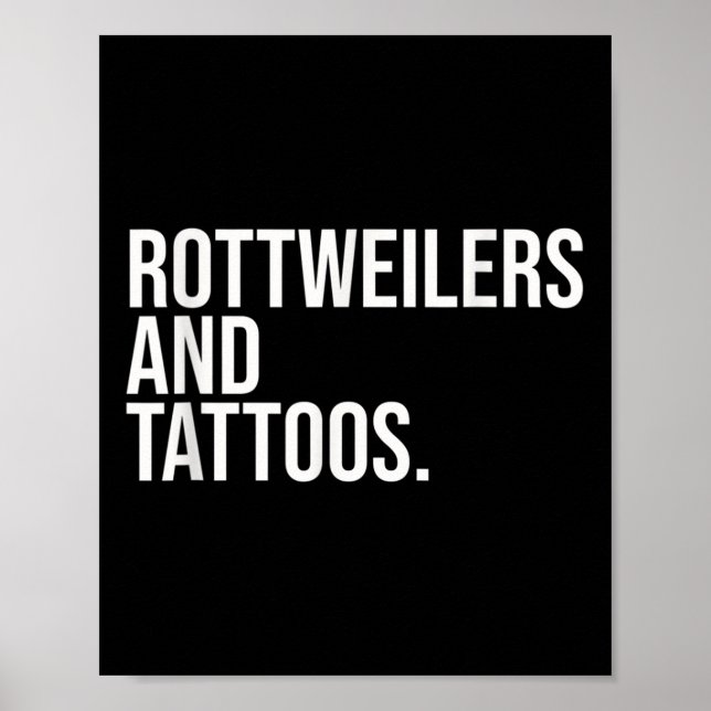 Affiche Rottweilers Et Tatouages Propriétaire De Rottweile (Devant)