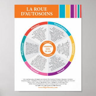 Affiche Roue auto-entretenue en couleur! Français.