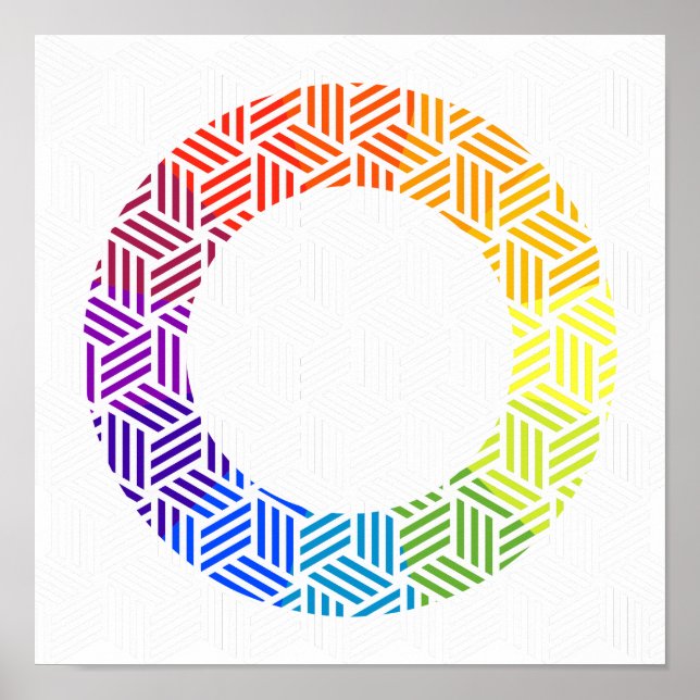 Affiche Roue chromatique de tissage isométrique (Devant)