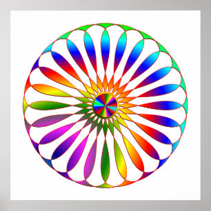 Affiche Roue d'arc-en-ciel
