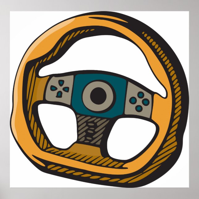 Affiche Roue de direction (Devant)