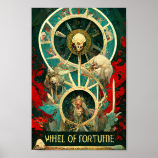 Affiche Roue De Fortune - Art Concept - Tarot - Art Mur