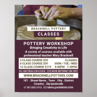 Roue de potter, classes de poterie, Potters Advert