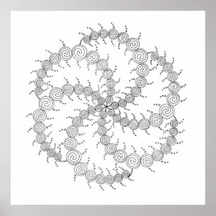 Affiche Roue en spirale III