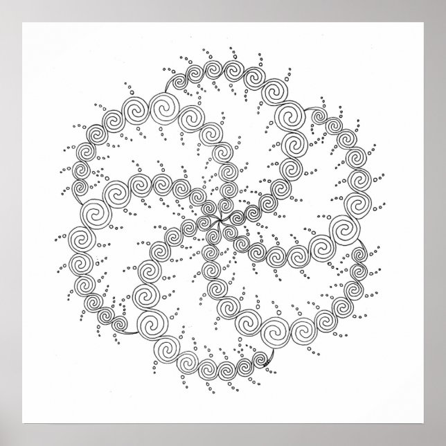 Affiche Roue spirale III (Devant)