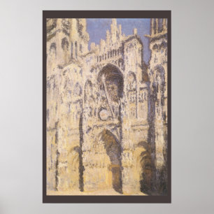 Affiche Rouen Cathedral, Harmony Blue Gold by Claude Monet