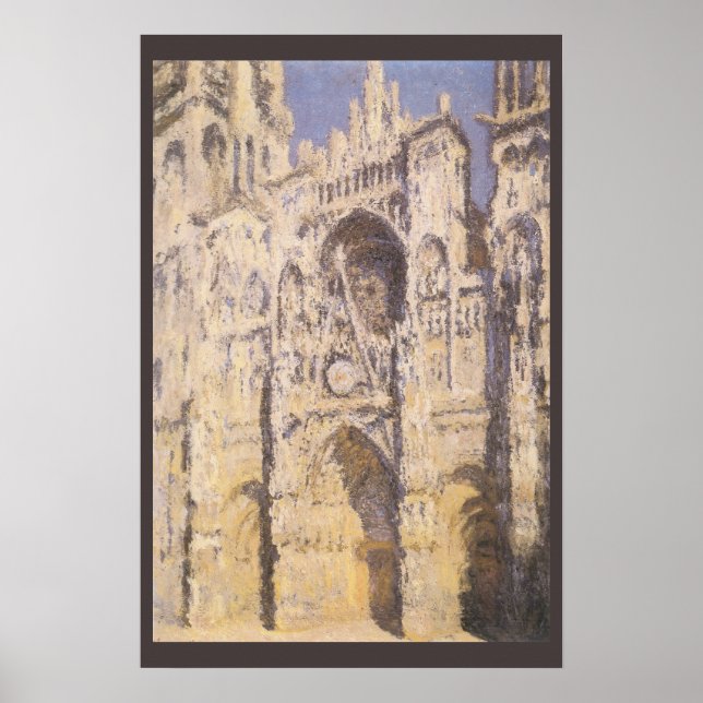 Affiche Rouen Cathedral, Harmony Blue Gold by Claude Monet (Devant)