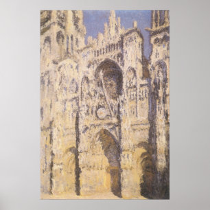 Affiche Rouen Cathedral, Harmony Blue Gold by Claude Monet