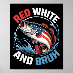 Affiche Rouge Blanc & Bruh Drôle de pêche 4 juillet Pa