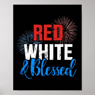 Affiche Rouge Blanc Bénis Pour La Fête De L'Indépendance L
