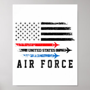 Affiche Rouge Blanc Bleu Défilé aérien de l'armée de l'air