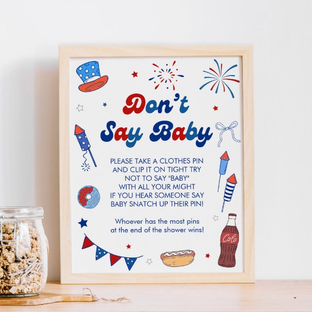 Affiche Rouge Blanc et Bientôt Cadeaux de Naissance Ne dit (Créateur téléchargé)