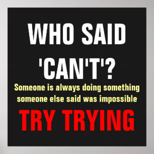 Affiche Rouge blanc gris qui dit ne pas réussir l'impressi