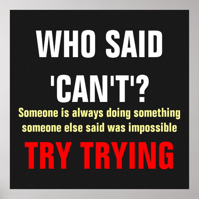 Affiche Rouge blanc gris qui dit ne pas réussir l'impressi (Devant)