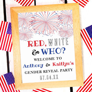 Affiche Rouge, Blanc & Qui ? 4 juillet Parti de la révélat