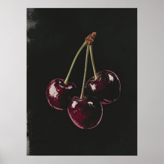 Affiche Rouge cerise