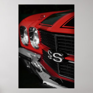 Affiche Rouge Chevelle SS396 1970