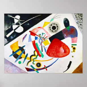 Affiche rouge de tache de Kandinsky