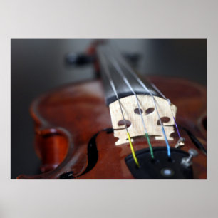 Affiche rouge de violon
