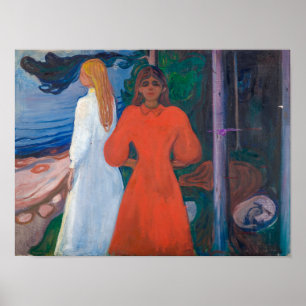 Affiche Rouge et Blanc Edvard Munch