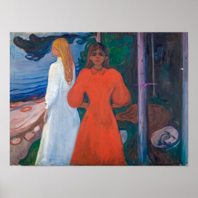 Affiche Rouge et Blanc | Edvard Munch | (Devant)