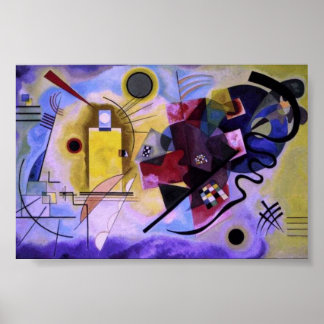 Affiche rouge-jaune-bleu