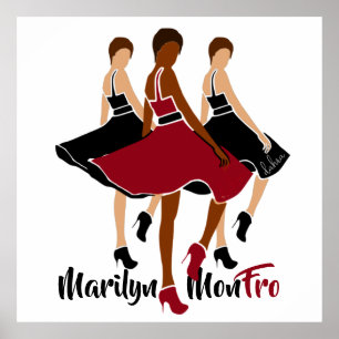 Affiche rouge Marilyn MonFRO AFRoCA Afrique noire femme