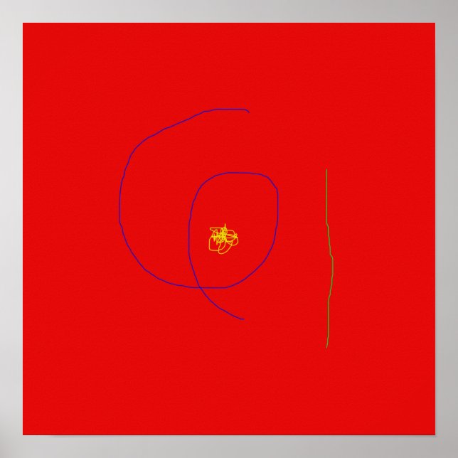 Affiche Rouge minimal (Devant)