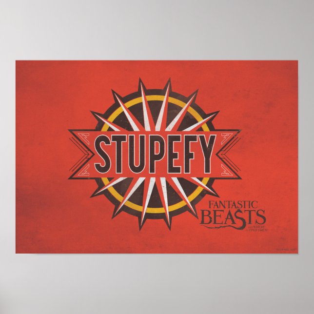 Affiche Rouge & Or Stupefy Spell Graphic (Devant)