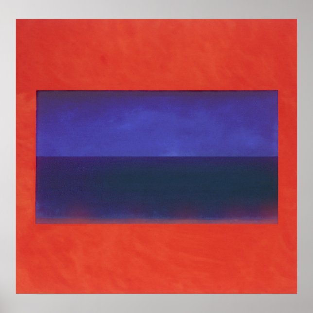 Affiche rouge, orange sur bleu.02.02 (Devant)