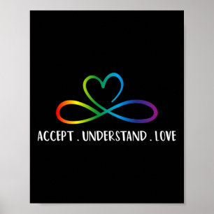 Affiche Rouge Plutôt Autisme Infini Accepter Comprendre L'